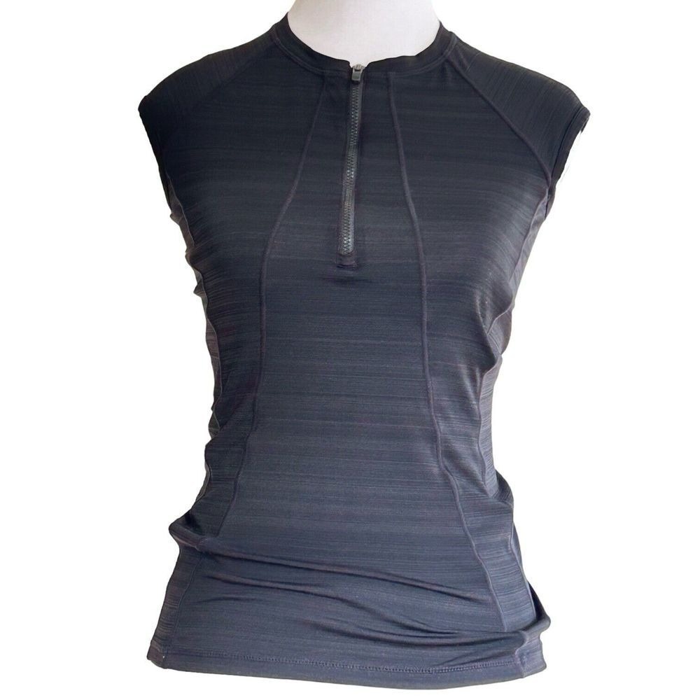 Athleta 1/4 Zip Sleeveless Top With Zip Back Pocket Women's Size XXS